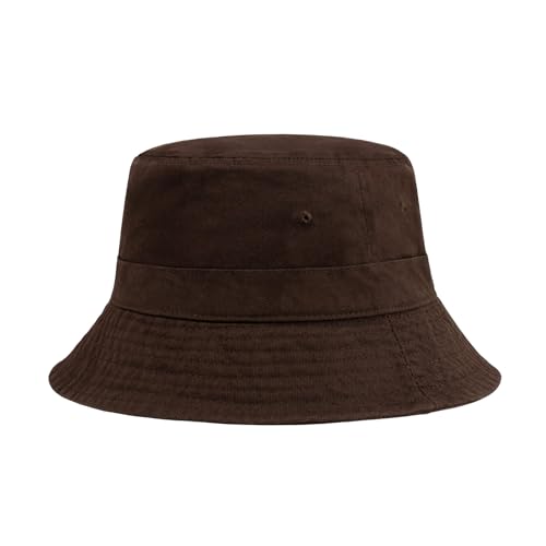 Image of Hot Summer Bucket Hat Trendy Cotton Sun Cap for Beach Golf Fishing | Breathable cotton, fun outdoor vacation style, packable boonie design for men and women