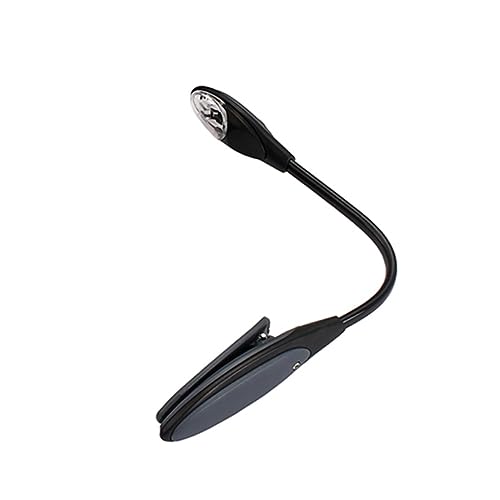 GALPADA Adjustable Portable LED Book Light Mini Clip Music Score Stand Lamp Flexible Grey Reading Light for Camping Fishing Night Use Energy Efficient Design