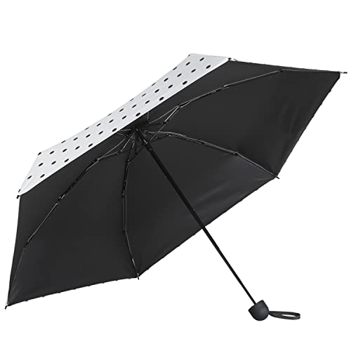Agaric Mini Compact Sun&Rain Travel Umbrella - Small Lightweight Portable Umbrella, Windproof Folding Umbrellas For Men Women Kids (White) #TOP2