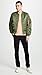 Alpha Industries MA-1 Slim Fit Bomber Flight Jacket - Fighter Pilot Flight Jacket - Sage, M