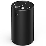 Waterless Essential Oil Diffuser, Rechargeable Scent Diffusers with 3 Mist Levels & Timers, Portable Aromatherapy Diffuser for Home Car Room Studio Office, Black Metal