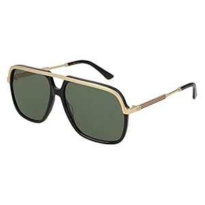 Gucci GG0200S Square Sunglasses For Men For Women + BUNDLE with Designer iWear Eyewear Care Kit