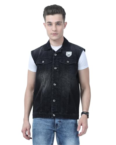 Image of VROJASS Denim Casual Half Sleeeves Men's Jacket Classy Winter Wear for Boy's(JX-OV1S-SFDQ)