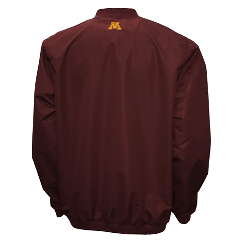 2Bhip NCAA Minnesota Golden Gophers Adult Lightweight V-Neck Windbreaker Wind Shirt Pullover Jacket For Men2