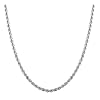 Sterling Silver 2mm diamond cut rope chain necklace- Made In Italy