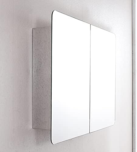 Miniatura 5 de Gabinete de baño sin marco con doble puerta corrediza de acero inoxidable montado en la pared botiquín organizador de almacenamiento para tocador o