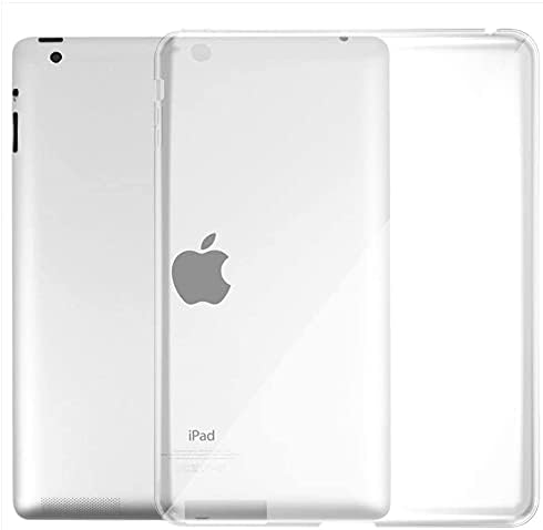 Asgens Transparent Case for iPad 2nd/3rd/4th Gen. 9.7'', Slim Silicone Soft TPU Tablet Computer Case for Apple iPad 2 3 4
