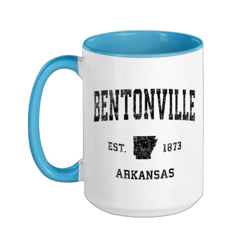 Bentonville AR Vintage Sports Ceramic Mug 15oz Black Print