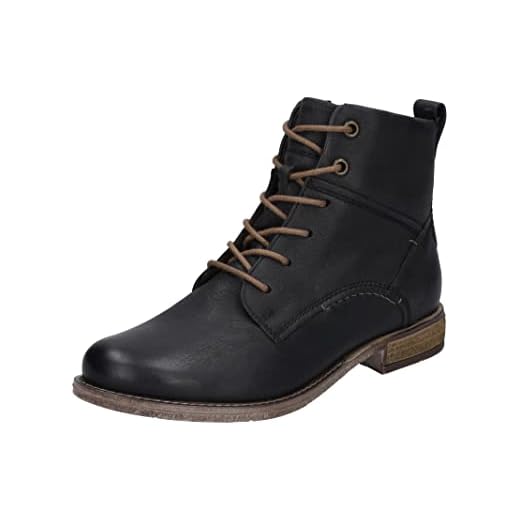 Josef Seibel Damen Schnürstiefeletten Sienna 95,Weite G (Normal),Wechselfußbett,Kurzstiefel,uebergangsschuhe,schwarz,38 EU
