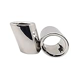 1 paire de tuyau d'acier inoxydable de pointe de silencieux d'échappement rond de voiture Pour la série 5 F10 F11 F07 E12 E28 E34 E39 E60 E61