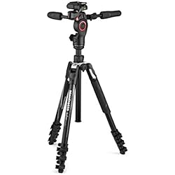 Tripode Manfrotto Element Manfrotto Befree 3-Way Live Advanced - Trípode y Cabezal de Aluminio para Cámaras y Videocámaras de hasta 6 kg, Ultracompacto - Accesorio para la Creación de Contenidos, Fotos y Videos