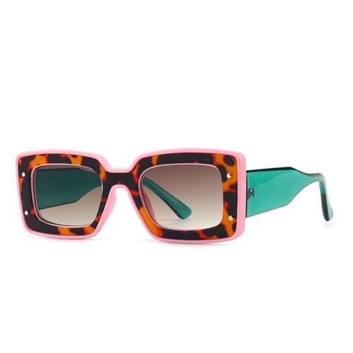 Lunettes de soleil retro punk carrées MUTYNE verres marron nuances originales unisexes