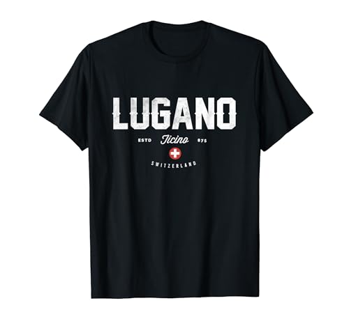 Lugano Suiza Svizzera Regalo Souvenir Ticino Vintage Camiseta