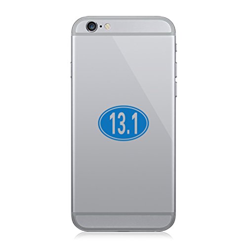 RDW Pair of Oval 13.1 Cell Phone Stickers Mobile Half Marathon 13 Miles - Blue