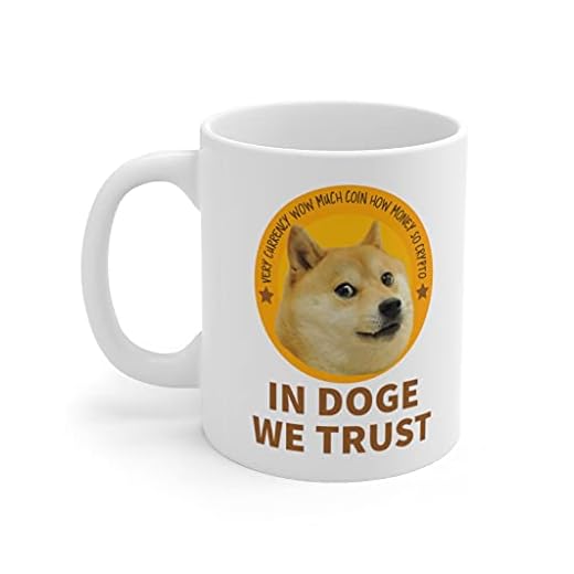 Unik Dogecoin Doge mynt till månen Shiba Inu hund mycket valuta wow mycket mynt hur pengar så krypto keramisk mugg 325 ml pappa & mamma presenter skämt presentidé från son dotter barn fars dag 325 ml
