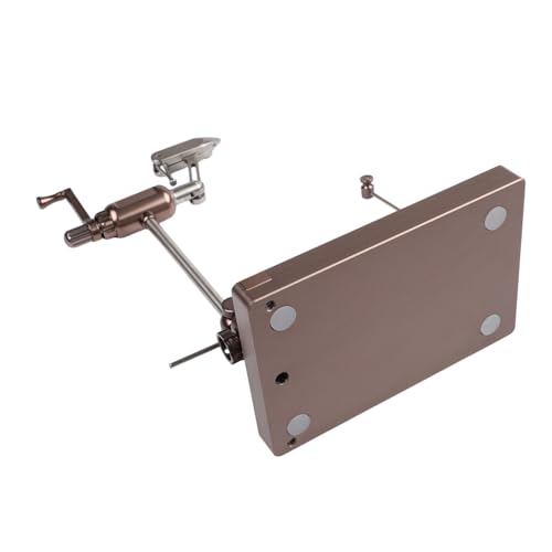 Étau de fixation de mouches rotatif en métal marron durable pour hameçons de taille 28 à 4/0 - 5