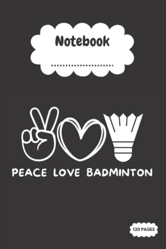 Composition Notebook Badminton: College Ruled Lined Pages (Composition Book, Journal) (6 x 9 Inches)