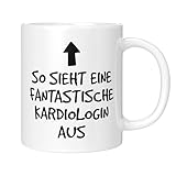 CupHaven® Kardiologie Tasse Fantastische Kardiologin Kardiologe Herzarzt Herzspezialist Kaffeetasse Kaffeebecher Becher Geschenk Geschenkidee