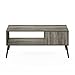 Furinno Claude Mid Century Style Coffee Table with Wood Legs, French Oak Grey Large Non-Lift Top