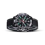 Reloj de pulsera de plástico con superficie de espejo para hombre, carcasa de aleación, hebilla de acero inoxidable, accesorios de muñeca, regalo verde