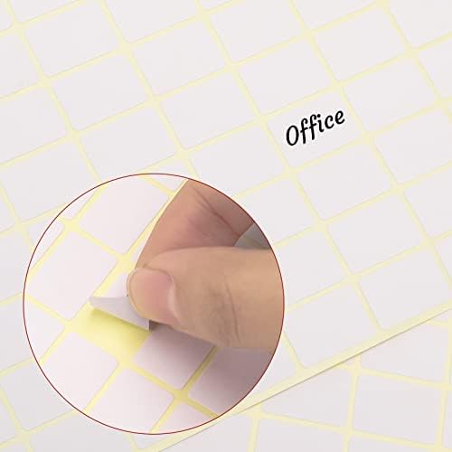 KroY PecoeD 3300 PCS Matte White Sticky Labels Stickers, 13x19mm, Small Sticky Labels, Removable White Sticky Labels Stickers for Bottle, File Folder, Jar Box, School, Office, Kitchen( 13*19mm )