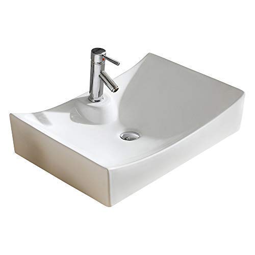 Fine Fixtures Rectangular Vessel Sink Vitreous China Ve2618W #TOP2