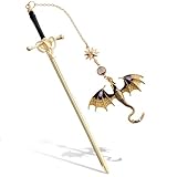 Fourth Wing Fantasy Novelty Sword Bookmark Dragon Book Marks for Book Lovers Reading Men Gifts