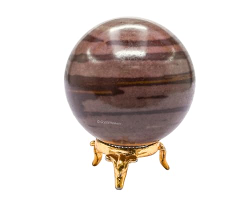 Image of Certified Narmada Shiva Lingam Crystal Ball for Meditation - Premium Crystal Vastu Items for Home and Feng Shui Items for Good Luck - Ideal for Pooja Supplies and Spiritual Practices (2.5 inch Inch)