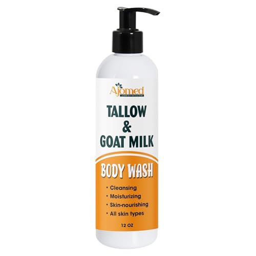 Tallow & Goat Milk Body Wash, handmade unscented body soap Moisturizing and Cleansing wash for All Skin Types 12 oz (Fragrance free) image 4