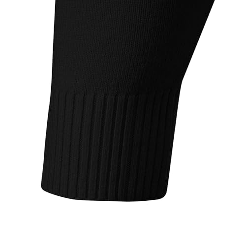 Dgoopd Quarter Zip Pullover Men Cable Knit Sweater Casual Stand Collar Sweater Long Sleeve Slim Fit Sweater Plus Size Tops2