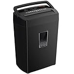 Bonsaii 12-Sheet Cross Cut Paper Shredder, Home Heavy Duty Shredder, P4 Security(5x20mm), 5-Minute Continuous Shredding, Shreds Credit Cards, Mails & Staples, 21L Bin(C275-A)
