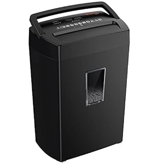Bonsaii 12-Sheet Cross Cut Paper Shredder, 5.5 Gal Home Office Heavy Duty Shredder for Paper, Credit Card, Mail, Staples, with Transparent Window, High Security Level P-4 (C275-A)