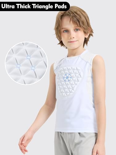 QBK Toddler Baseball Chest Protector Softball Padded Compression Shirt Heart Sternum Guard for T Ball & Football4