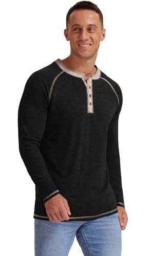 Image of Sailwind Mens Henley Long /Short Sleeve T-Shirt Cotton Casual Shirt