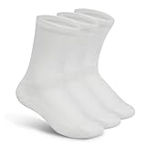Orthofeet Padded Sole Non-Binding Non-Constrictive Circulation Seam Free Socks, 3 Pack