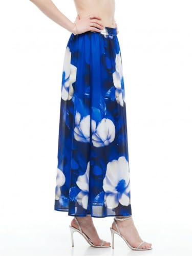 Image of VAGISHA Women's 4-Metre Flared Long Skirt | Skirts for Women Long Length | Long Skirts for Girls | Ethnic & Boho Printed Wear with Elastic Waist | Perfect for Party, Festive & Casual Look