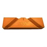 Manuelle Bohrspitzvorrichtung für Tischschleifer, präzise Schleifführung stellt 118 ° und 135 ° Winkel wieder her, verschleißfestes Polymer-Bohrer-Schärfwerkzeug (orange 135 °)