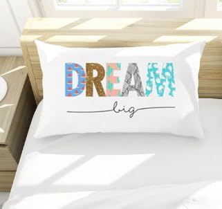 Miniatura 4 de Oh, Susannah Dream Big Kids - Funda de almohada divertida (1 funda de almohada de tamaño estándar de 20 x 30 pulgadas), bonita funda de almohada