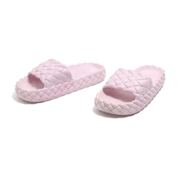 Image of Women's Anti-Skid Comfort Slippers | Soft Cushioned Eva Footbed Lightweight Slides for Summer | Girls Platfoam Slip-On Footwear for Home Indoor & Outdoor Use Flip Flop
