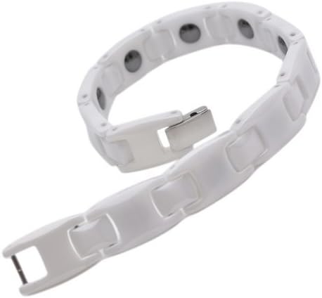 Kstyle Jewelry 10mm White Tungsten Magnetic Hematite Mens Bracelet 7.9" B658