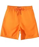 KAILUA SURF Boys Swim Trunks, High-Visibility Safety Colors and American Flag, Quick Dry Kids Shorts, Sizes 2T-16 (Orange,4T)