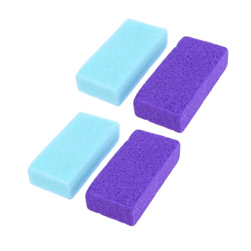 WEKADRIN 4 Piezas Herramientas para Cuidado de Pies Pómez Doble Cara para Exfoliar y Eliminar Durezas Raspador Ergonómico para Mujeres y Personas Cuidado Profesional Casa