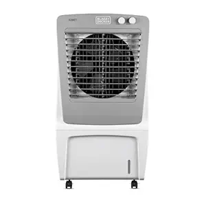 BLACK+DECKER KAMET85 Dessert Air Cooler : 85 LTR I Collapsible Louvers I Antibacterial Honeycomb Pads I Inverter Compatible I ICE Chamber & Rear Wheel Lock I White & Grey