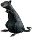 Rubies Rubber Standing Rat With Red Eyes Decoration Prop, Black - 8"