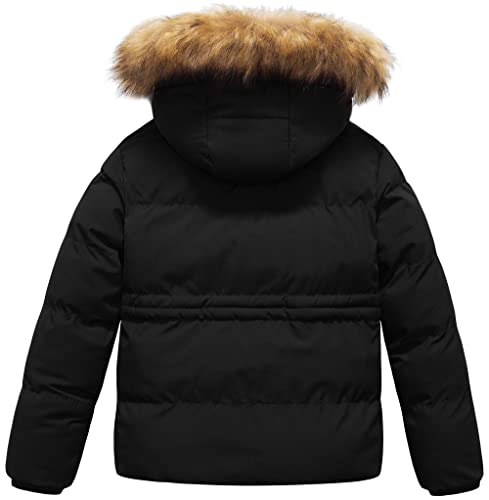 Creatmo Us Girl's Winter Coats Heavyweight Down Alternative Insulation Puffer Outerwear Jacket Black 8 #TOP1