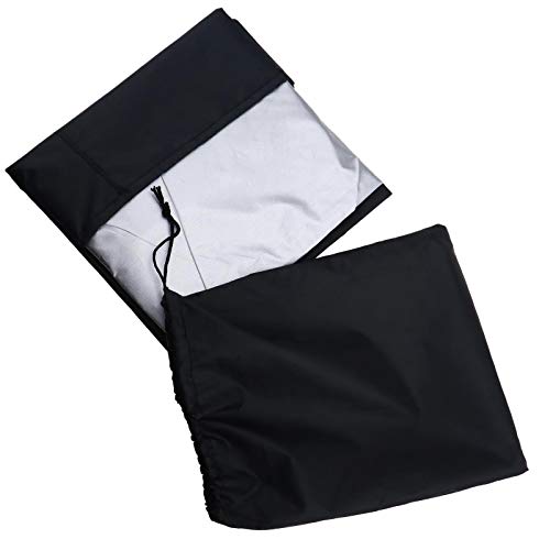 OTOTEC wasserdichte Abdeckung für runde Terrassen- Feuerstelle Feuerschale Ø 36 Zoll Schwarz Outdoor Garten Feuerstelle BBQ Schutz