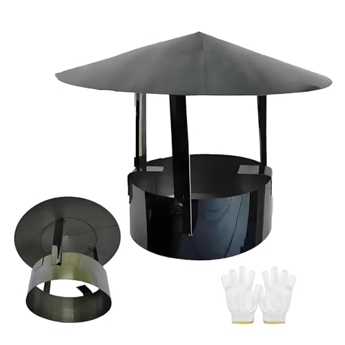 Cappa de ventilación para chimenea de 29 cm en acero inoxidable 2