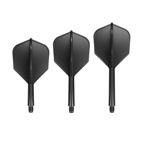 GOAT - Air Black No6 Flights Inbetween, 3 Plastic Dart Flights with Shaft Flights, Dart Accessories