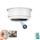 LUOHE Hidden Camera-Smoke Detector Camera- 2K HD Wireless Nanny Cam-for Home/Office/Baby/Pet,Built-in 128GB SD Card No Battery