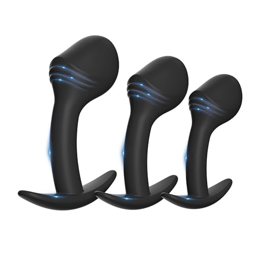 3-teiliges Analplug Set aus Silikon – Diskrete Buttplugs für Frauen & Männer – Ideal für unterwegs & heimliches Tragen – Analspielzeug für Anfänger & Fortgeschrittene beim Analsex